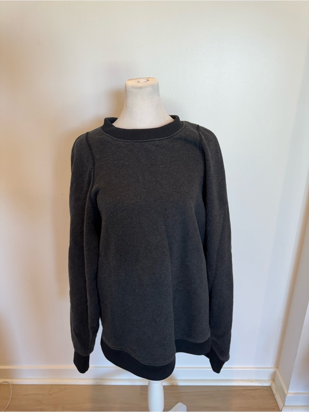 Acne Dark Charcoal Crewneck Sweater